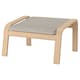 POANG脚凳,白色染色橡木单板/ Knisa浅米色