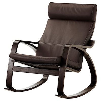 POANG摇椅,黑褐色/ Glose深棕色