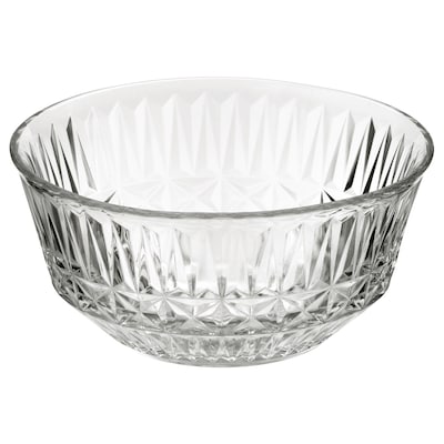 SALLSKAPLIG碗,透明玻璃/图案,15厘米