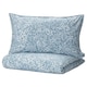 SOMMARSLOJA被套和枕套,蓝色/花卉图案,240 x220/50x80厘米