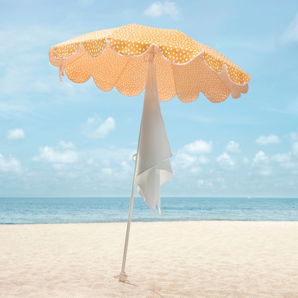 STRANDON阳伞,黄/白色虚线,140厘米