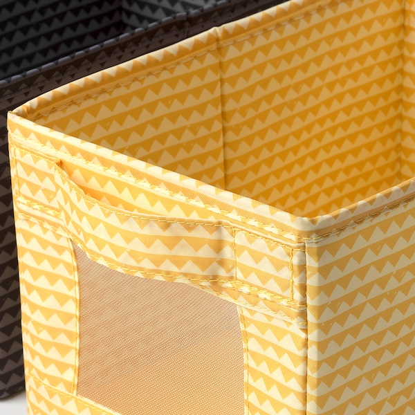 UPPRYMD盒子,黑黄/绿色,x27x17 18厘米