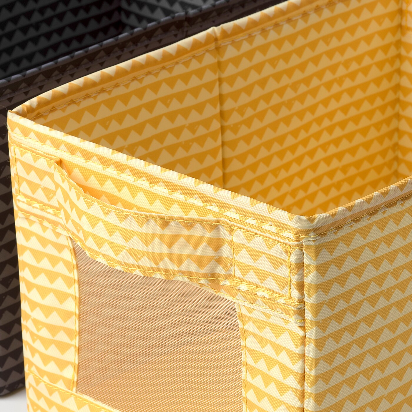 UPPRYMD盒子,黑黄/绿色,x27x17 18厘米
