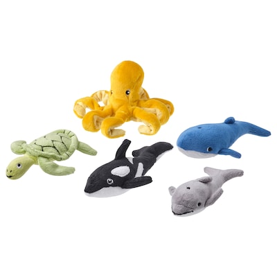 BLAVINGAD 5-piece毛绒玩具,海洋动物/混合颜色