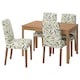 EKEDALEN / BERGMUND桌子和4把椅子,橡木影响/ Fagelfors多色,120/180厘米