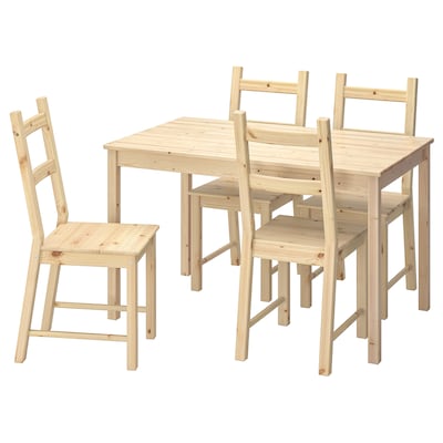 INGO / IVAR桌子和4把椅子,松树,120厘米