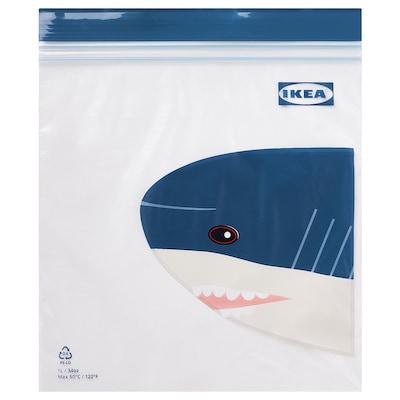 ISTAD可密封的袋子,蓝色/鲨鱼,1 l