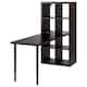 KALLAX / LAGKAPTEN书桌组合,黑色/黑褐色77 x159x147厘米