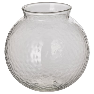 KONSTFULL花瓶,透明玻璃/图案,10厘米