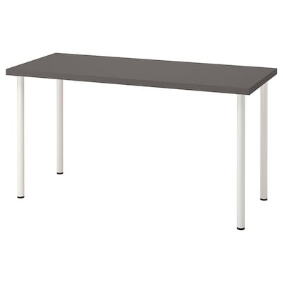 LAGKAPTEN /阿办公桌,深灰色,白色,x60 140厘米