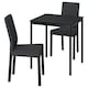 SANDSBERG / KATTIL桌子和2把椅子,黑色/ Knisa深灰色,67厘米