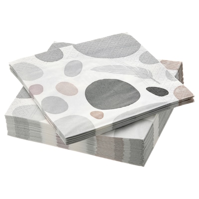 SOMMARFLOX餐巾纸,图案的石头/多色,24 x24厘米