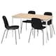 TOMMARYD /丽达桌子和4把椅子,无烟煤无烟煤/黑色/黑色,130 x70厘米