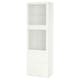 BESTA存储结合w玻璃门,白色/ Lappviken白色透明玻璃,x42x193 60厘米