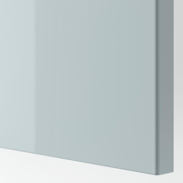 BESTA存储结合门,白色Selsviken / Stubbarp /高光泽浅灰蓝色x42x74 120厘米