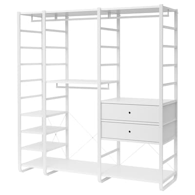 ELVARLI衣柜组合,白色,205 x55x216厘米