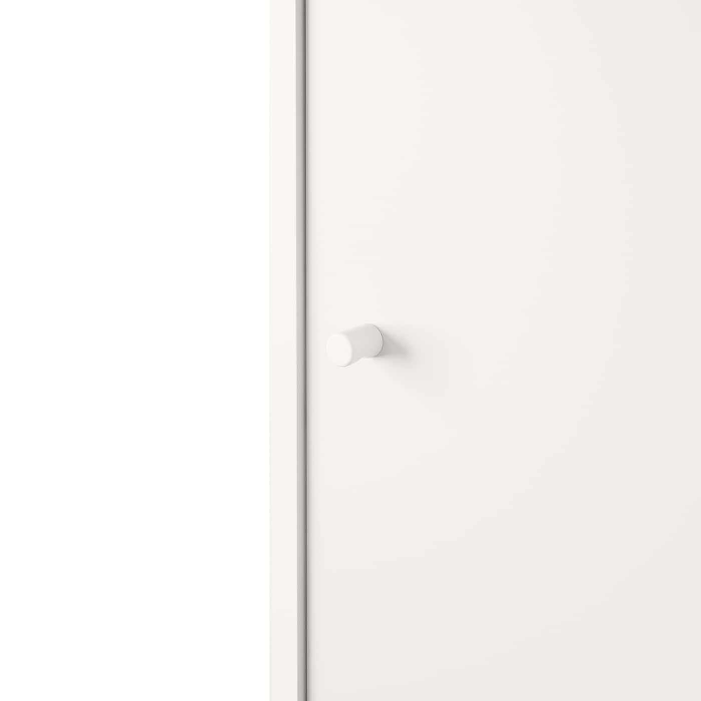KLEPPSTAD衣柜与滑动门,白色,117 x176厘米