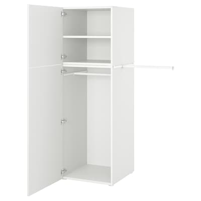 PLATSA和2门衣柜,白色/ Fonnes白90 - 107 x57x181厘米