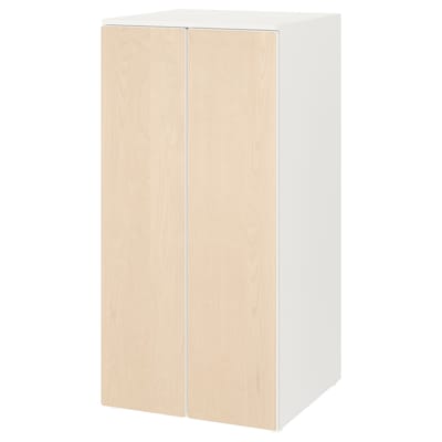 SMASTAD / PLATSA衣柜,白桦/ 3架子,x57x123 60厘米