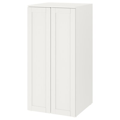 SMASTAD / PLATSA衣柜,白色与3帧/货架,x57x123 60厘米