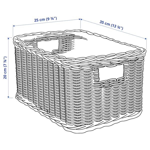 TRUMMIS篮子,手工制作的藤,x35x20 25厘米