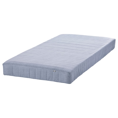 VADSÖ弹力床垫，特别结实/浅蓝色，90x200厘米