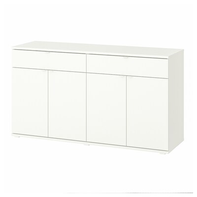 VIHALS餐具柜,白色,140 x37x75厘米