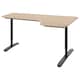 BEKANT角落的桌子,白橡木单板染色/黑色,160 x110厘米