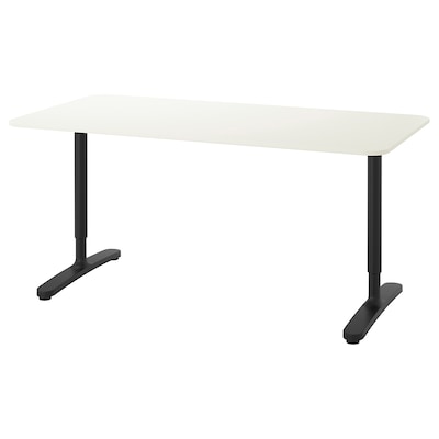 BEKANT桌子,白色/黑色,160 x80厘米