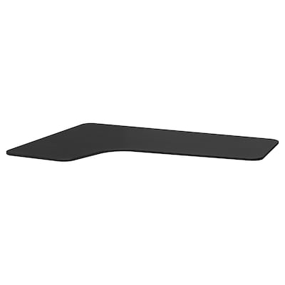 桌面BEKANT左手角落,黑色彩色灰单板,160 x110厘米