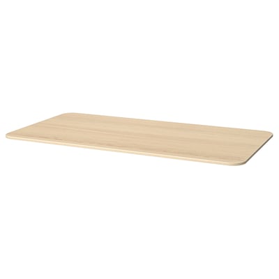 BEKANT桌面,白橡树单板染色,160 x80厘米