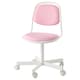 ORFJALL儿童桌子椅子,白色/ Vissle粉红色