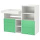 SMASTAD / PLATSA变化表,白绿/书柜、150 x79x123厘米