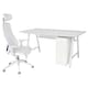 UTESPELARE / MATCHSPEL游戏桌子,椅子,抽屉,浅灰色/白色