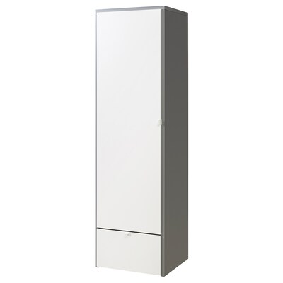 VISTHUS衣柜,灰色/白色,63 x59x216厘米