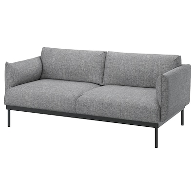 APPLARYD 2-seat沙发,Lejde灰色/黑色
