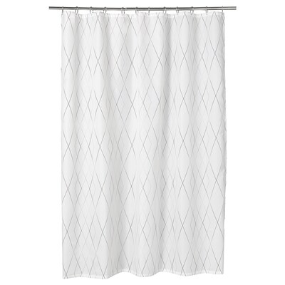 BASTSJON浴帘,白色/灰色/米色180 x200型cm