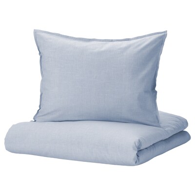BERGPALM被套和枕套,蓝色/条纹150 x200/50x60厘米