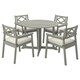 BONDHOLMEN桌子+ 4把椅子扶手,户外,灰色的彩色/ Froson / Duvholmen米色