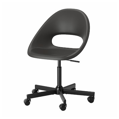 ELDBERGET / MALSKAR椅子,暗灰色/黑色