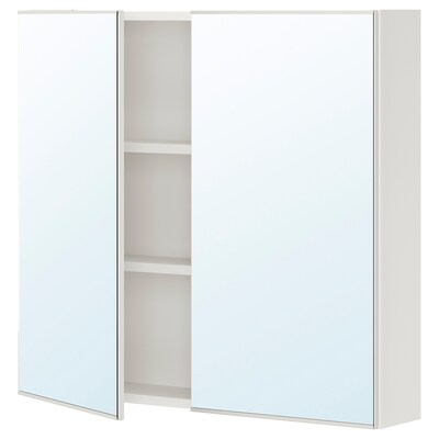 ENHET镜柜2门,白色,80 x17x75厘米