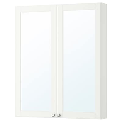 GODMORGON镜柜2门,Kasjon白色,80 x14x96厘米