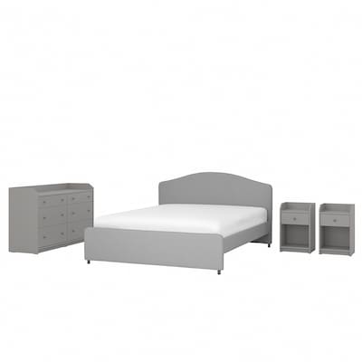 HAUGA卧室家具,组4,Vissle灰色140 x200型cm