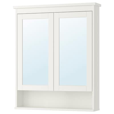 HEMNES镜柜2门,白色,83 x16x98厘米