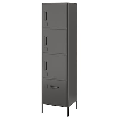IDASEN高柜抽屉和门,深灰色,x172 45厘米