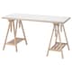LAGKAPTEN / MITTBACK桌子,白色无烟煤/桦树,x60 140厘米