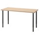 LAGKAPTEN /玻桌子,白色/黑色染色橡木影响,x60 140厘米