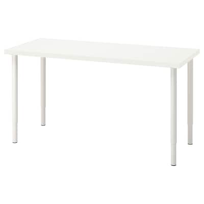 LAGKAPTEN /玻桌子,白色,x60 140厘米