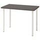 LINNMON /玻办公桌,深灰色,白色,x60 100厘米