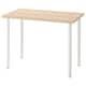 LINNMON /玻桌子,白色染色橡木影响/白色,x60 100厘米